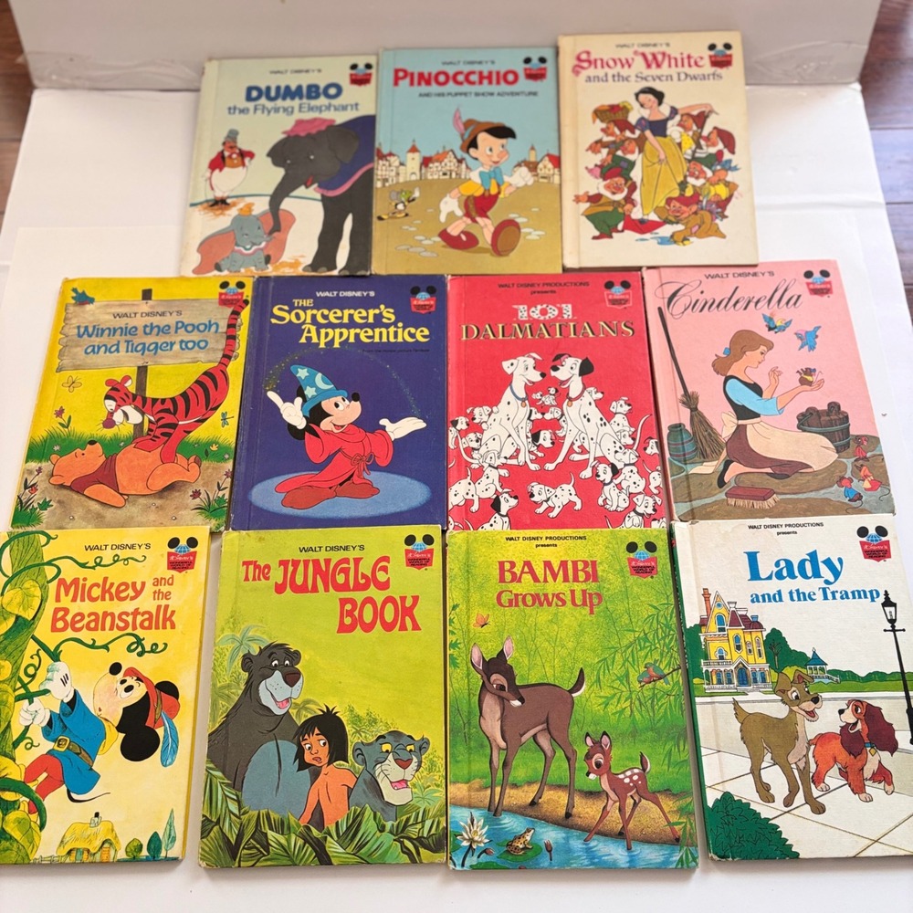 Walt Disney World's Wonderful‎ World of Reading Vintage Book Collection of 11